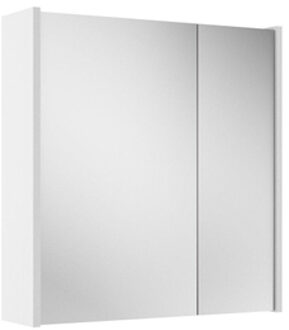 Saniclass Prime Spiegelkast - 60x63x16cm - inclusief zijpanelen - mat wit SW1212815/SW812070 Wit mat