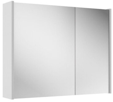 Saniclass Prime Spiegelkast - 80x63x16cm - inclusief zijpanelen - greige (grijs) SW1212816/SW892637 greige mat (grijs)