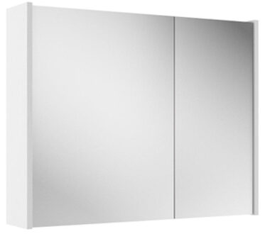 Saniclass Prime Spiegelkast - 80x63x16cm - inclusief zijpanelen - mat wit SW1212816/SW812070 Wit mat