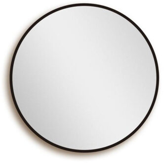 Saniclass Retro Line 2.0 Spiegel - rond - 60cm - frame - mat zwart SW7-60 Zwart mat