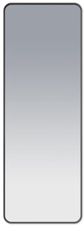 Saniclass Retro Line Rectangle Spiegel - 140x50cm - rechthoek - afgerond - frame - mat zwart NAK002-RECT-MB Zwart mat