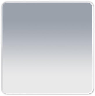 Saniclass Retro Line Square Spiegel - 80x80cm - vierkant - afgerond - frame - mat wit RS80-MW Wit mat
