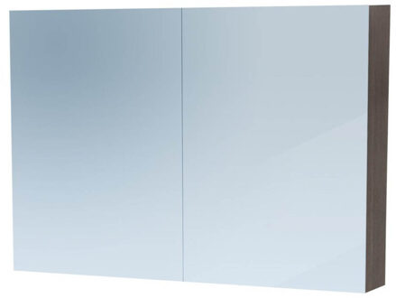 Saniclass Spiegelkast Dual 100cm Antraciet Eiken