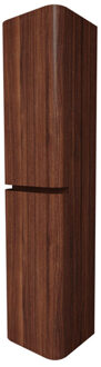Saniclass Terra Hoge Kast - 170x35x40cm - afgeronde hoeken - 2 deuren - kastanje (walnoot) SW1418393