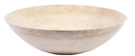 Saniclass Travertine - Waskom 42x42x12cm - rond - gemeleerd natuursteen SW1242436