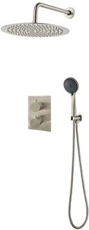 Saniclear Exclusive volledig 304 RVS inbouw regendouche 30cm met 3 standen handdouche wandmontage