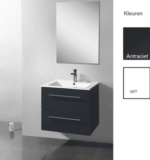 Sanilux Badkamermeubelset Sanilux Keramic 60x46,5x50 cm Antraciet