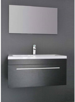 Sanilux Badkamermeubelset Sanilux Miami 90 cm Zwart Wengé