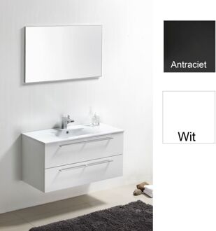 Sanilux Badkamermeubelset Sanilux Roma 100x46x50 cm Hoogglans Wit