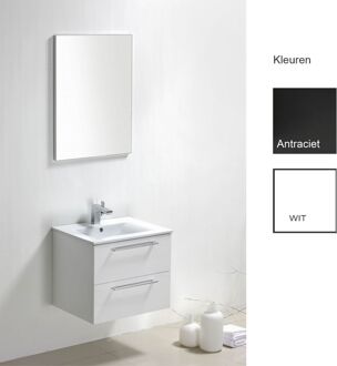 Sanilux Badkamermeubelset Sanilux Roma 60x46x50 cm Hoogglans Antraciet