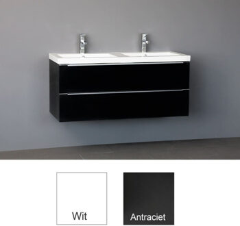 Sanilux Badkamermeubelset Sanilux Senza Keramiek 120x47x50 cm Antraciet (0 of 2 kraangaten)