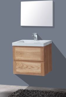 Sanilux Badkamermeubelset Sanilux Senza Wood 60x47x50 cm Massief Eikenhout Massief hout