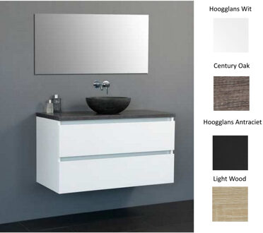 Sanilux Badkamermeubelset Sanilux Trend Dynasty 100x47x50 cm Hoogglans Wit