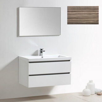 Sanilux Badkamermeubelset Sanilux Trendline 100x47x50 cm 0 Kraangaten Stone Wood