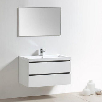 Sanilux Badkamermeubelset Sanilux Trendline 100x47x50 cm 1 Kraangat (in 18 kleuren verkrijgbaar)