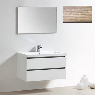 Sanilux Badkamermeubelset Sanilux Trendline 100x47x50 cm 1 Kraangat Riviera Eiken