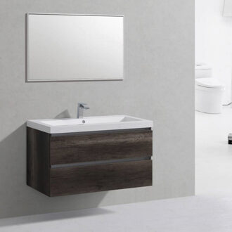 Sanilux Badkamermeubelset Sanilux Trendline 100x47x50 cm 2 Kraangaten Century Oak