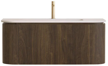 Sanilux Badmeubelset Sanilux Eleganza 100 cm 1 Kraangat Dark Walnut