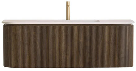 Sanilux Badmeubelset Sanilux Eleganza 120 cm 1 Kraangat Dark Walnut