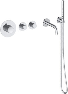 Sanilux Badset Inbouw Deluxe Sanilux Giles Met Box Thermostaat Chroom