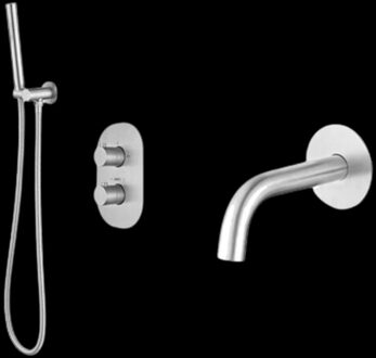 Sanilux Badset Sanilux Bubbel Inbouw Met Box Thermostaat RVS