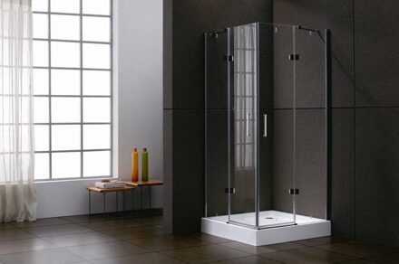 Sanilux Douchecabine Sanilux Hoek vierkant met hoekinstap 90x90cm 8mm