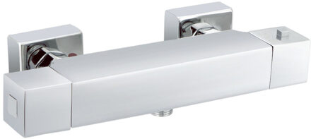 Sanilux Douchekraan thermostatisch Vierkant Chroom