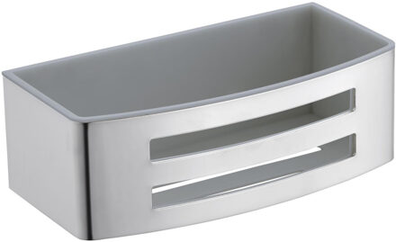 Sanilux Doucherek Sanilux Design Recht 25x12x8cm Chroom met uitneembaar kunststof inzetstuk