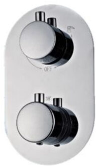 Sanilux Douchethermostaat Sanilux Peralta Inbouw Rond Chroom (incl. inbouwbox)