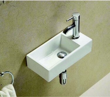 Sanilux Fontein Sanilux Pax 40.5x20x10.5cm Keramiek Wit (Kraangat Rechts)