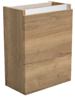 Sanilux Fonteinkast Sanilux Trendline 52x40x22 cm Rechts Softclose Aluminium Natural Oak Eiken