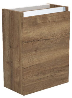 Sanilux Fonteinkast Sanilux Trendline 52x40x22 cm Rechts Softclose Aluminium Tabak Oak Eiken