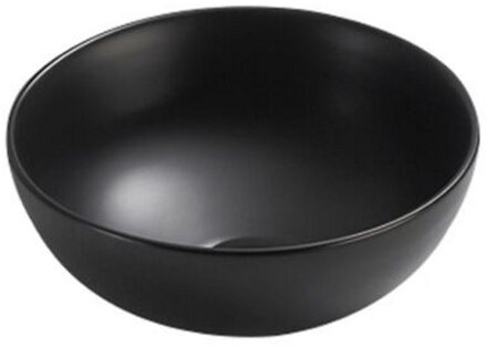 Sanilux Fonteinkom Sanilux Round 19.5x8.5 cm Keramiek Mat Zwart