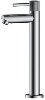 Sanilux Fonteinkraan Hoog Sanilux Rofio Opbouw Rond Met Geribbeld Knop Chroom