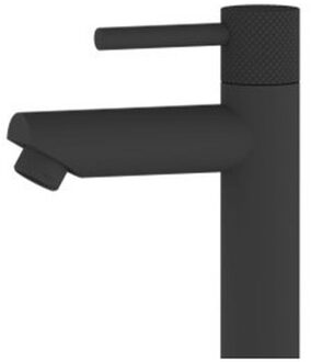 Sanilux Fonteinkraan Sanilux Fone Opbouw Rond Met Geribbeld Knop Mat Zwart