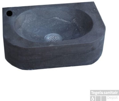 Sanilux FonteinPack Flow hardsteen 35x24x10cm (Keuze uit 18 kranen) Grijs tinten