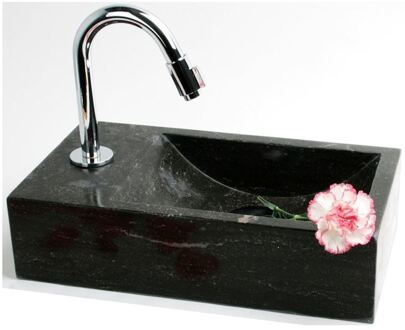 Sanilux FonteinPack Recto hardsteen 40x22x10cm (Keuze uit 18 kranen) Grijs tinten