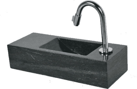 Sanilux FonteinPack Slim hardsteen 45X17X10CM Grijs tinten