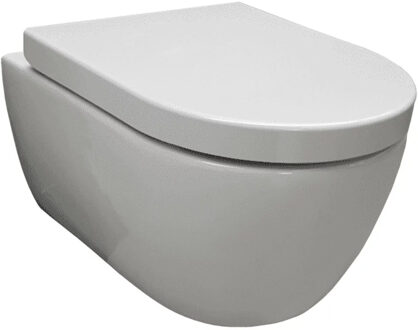 Sanilux Hangtoilet Sanilux Easy Flush Compact Randloos 48cm (incl. zitting) Wit