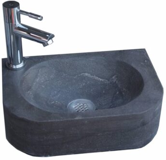 Sanilux Hardsteen Fontein Flow Links Of Rechts 35X24X10 cm - Kraangat Links