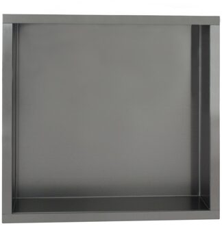 Sanilux Inbouwnis Sanilux Napo Wand 30x30x7 cm Gunmetal Sanilux