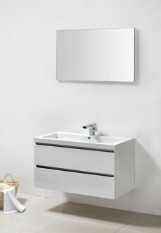 Sanilux Onderkast Sanilux Trendline 100x47x50 cm Hoogglans Wit