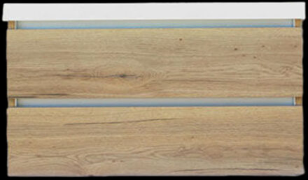 Sanilux Onderkast Sanilux Trendline Met Greeplijst Aluminium 120x47x52 Cm Naturel Oak Eiken