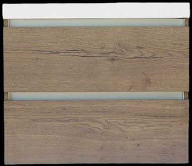 Sanilux Onderkast Sanilux Trendline Met Greeplijst Aluminium 60x47x52 Cm Tabak Oak Eiken