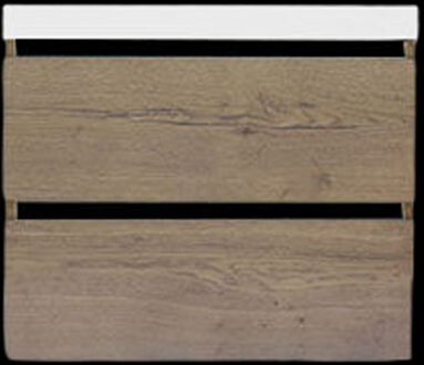 Sanilux Onderkast Sanilux Trendline Met Greeplijst Mat Zwart 60x47x52 cm Tabak Oak Sanilux