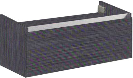 Sanilux Onderkast Trendline 1 Lade met greeplijst in kleur 120x47x35 cm Antraciet Eik