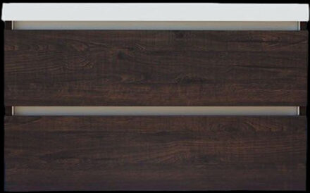 Sanilux Onderkast Trendline Met Greeplijst Aluminium 100x47x52 Cm Brown Oak Eiken