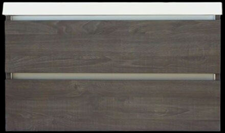 Sanilux Onderkast Trendline Met Greeplijst Aluminium 100x47x52 cm Silver Oak Sanilux