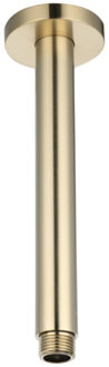 Sanilux Plafondstang Sanilux Regendouche Uitloop Rond 20 cm Geborsteld Messing Goud
