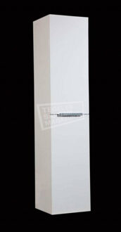 Sanilux Senza 160 cm Kolomkast Hoogglans Wit met 2 deuren Opleggreep Softclose Wit Hoogglans